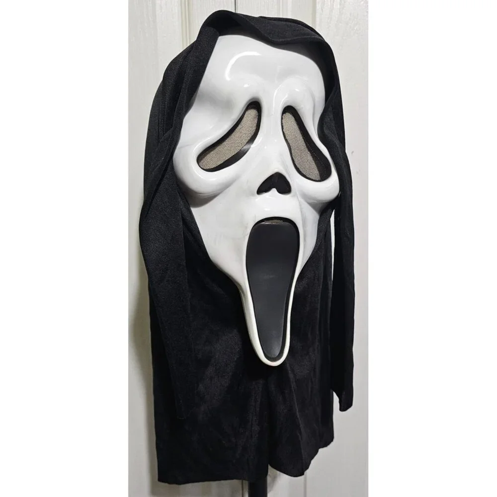 Ghostface Adult Mask Fun World Ghost Face Scream Movie Halloween Killer Hood